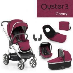 Kočárek BabyStyle Oyster3 luxusní set 6 v 1 - Cherry 2022