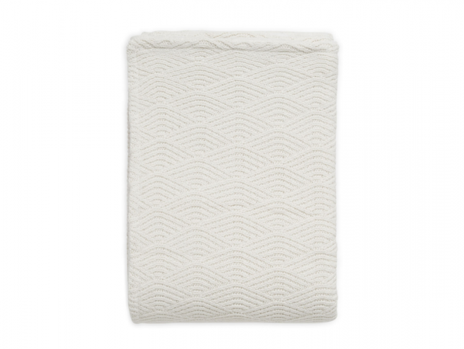 Jollein Deka pletená / fleece 75x100 cm River Knit Cream White