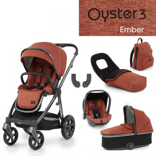 Kočárek BabyStyle Oyster3 luxusní set 6 v 1 Ember 2023