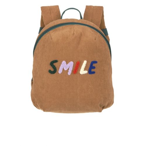 Lässig Dětský batůžek Tiny Backpack Cord Little Gang Smile caramel