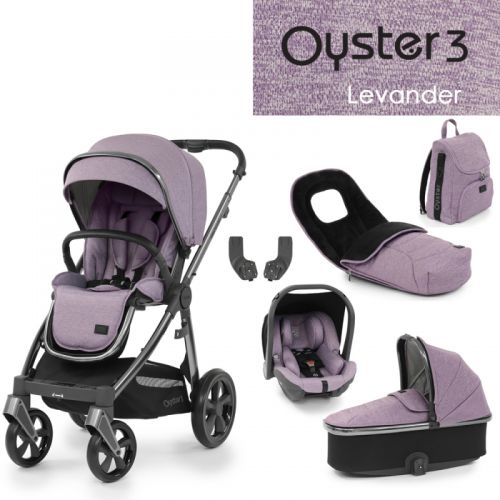 Kočárek BabyStyle Oyster3 luxusní set 6 v 1 - Lavender 2023