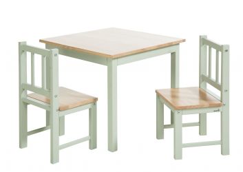 Geuther Dětský nábytek stoleček + 2 židličky green/nature