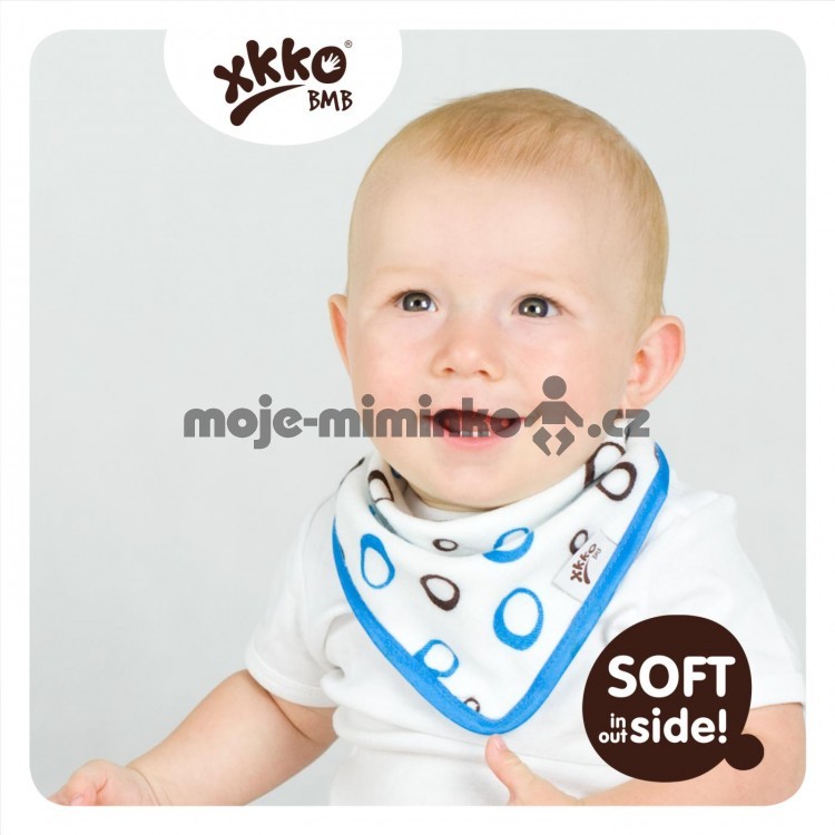 XKKO BMB Bambusový dětský slintáček/šátek - Scandinavian Baby Mint Cross