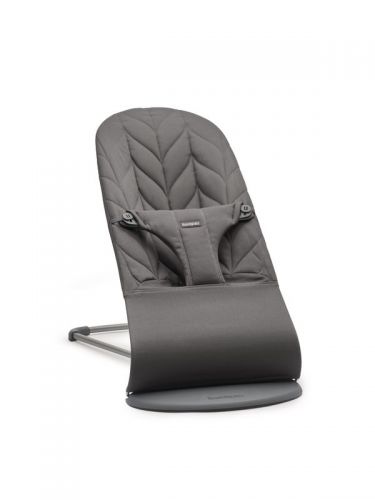BabyBjörn Lehátko Bouncer Bliss Anthracite cotton Petal Woven