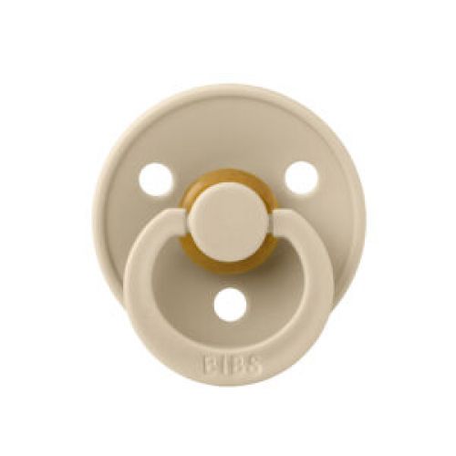 BIBS Colour dudlíky z přírodního kaučuku 1 ks vel. 2, vanilla