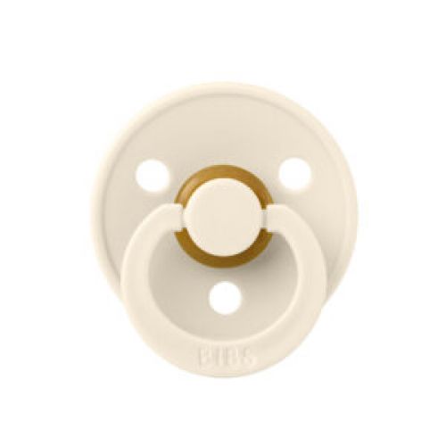 BIBS Colour dudlíky z přírodního kaučuku 1 ks vel. 2, ivory