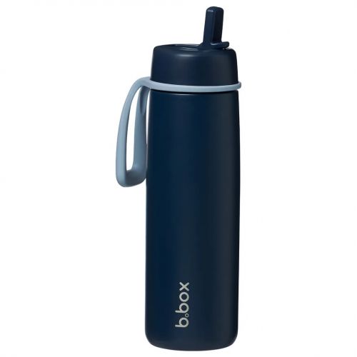 b.box Nerezová termoláhev s brčkem 690 ml midnight