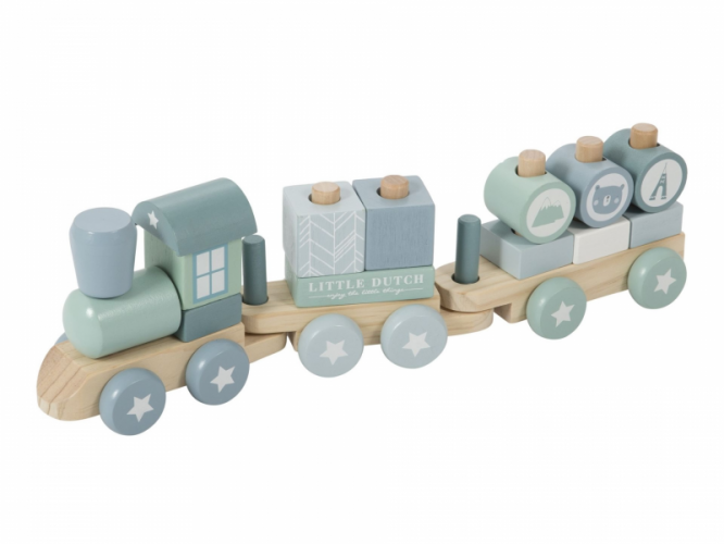 Little Dutch Vláček dřevěný Blue