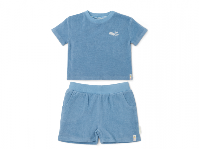 Little Dutch Tričko a kraťasy Ocean Sea Life Blue vel. 86/92