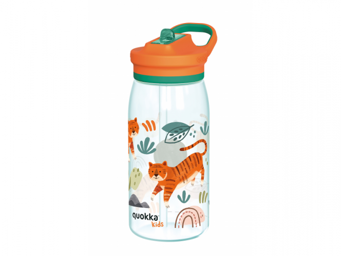 Quokka Plastová láhev s pítkem Glow Kids Tigers 580 ml