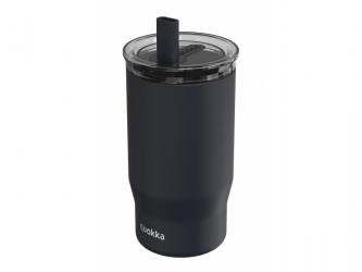 Quokka Nerezový termohrnek s brčkem Mist Black 720 ml