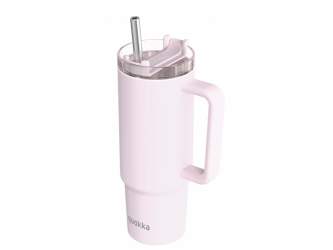 Quokka Nerezový termohrnek s brčkem Stream Light Pink 950 ml