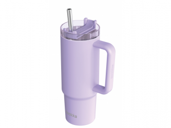 Quokka Nerezový termohrnek s brčkem Stream Purple 950 ml
