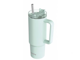 Quokka Nerezový termohrnek s brčkem Stream Turquoise 950 ml