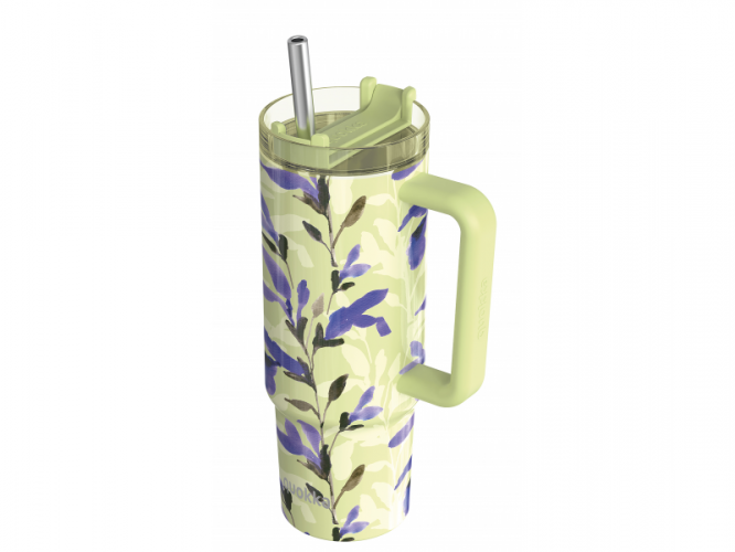 Quokka Nerezový termohrnek s brčkem Stream Matcha 950 ml