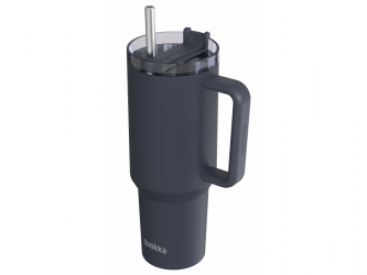 Quokka Nerezový termohrnek s brčkem Stream Black 1200 ml