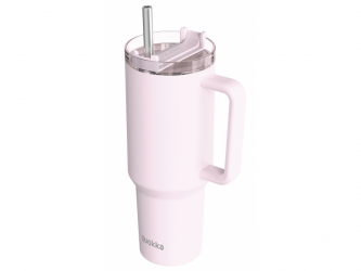 Quokka Nerezový termohrnek s brčkem Stream Light Pink 1200 ml