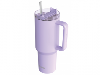 Quokka Nerezový termohrnek s brčkem Stream Purple 1200 ml