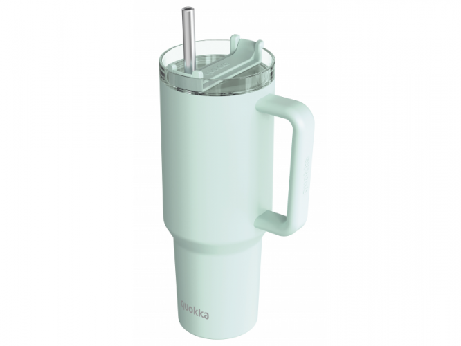 Quokka Nerezový termohrnek s brčkem Stream Turquoise 1200 ml