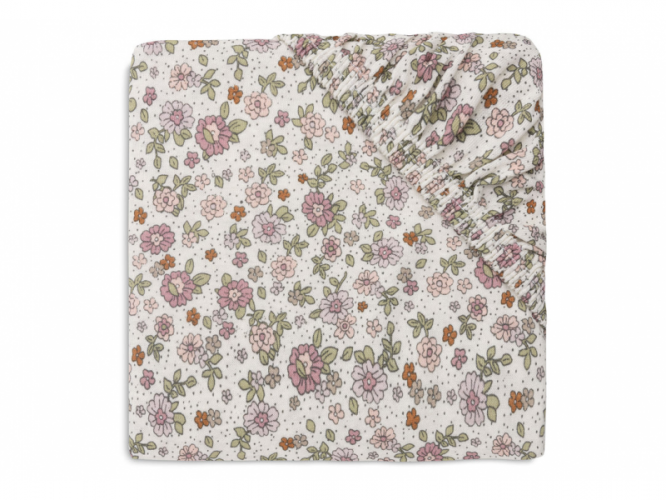Jollein Prostěradlo napínací 40/50 x 80/90 cm Retro Flowers