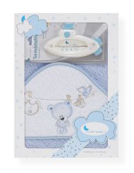 Interbaby Osuška froté Prádlo + teploměr modrá