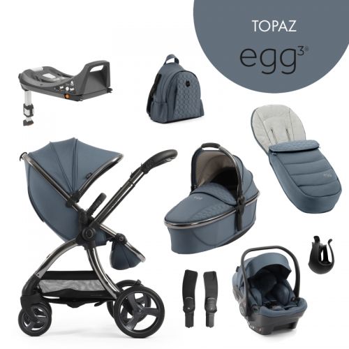 Kočárek BabyStyle Egg3 set 8 v 1 Topaz 2025