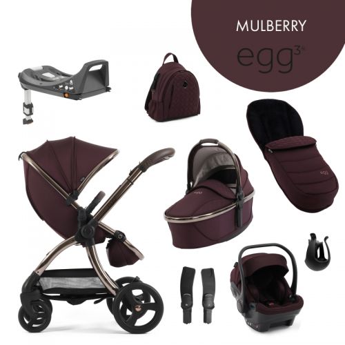Kočárek BabyStyle Egg3 set 8 v 1 Mulberry 2025