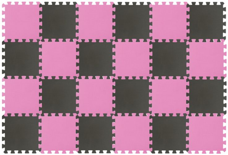 Rialto Baby Hrací podložka puzzle Pink Gray 180x120cm