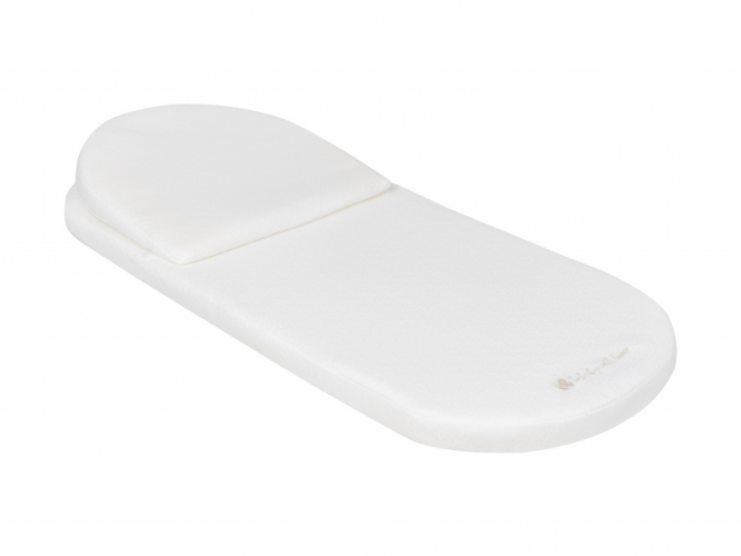 Matrace do kočárku z paměťové pěny s polštářkem 75x30 cm Airknit White
