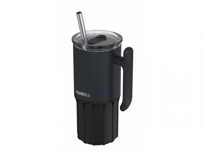Quokka Nerezový termohrnek s brčkem Umi Black 720 ml