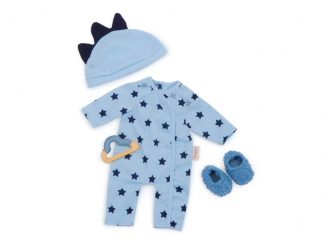 LullaBaby Overal pro panenky modrý s doplňky