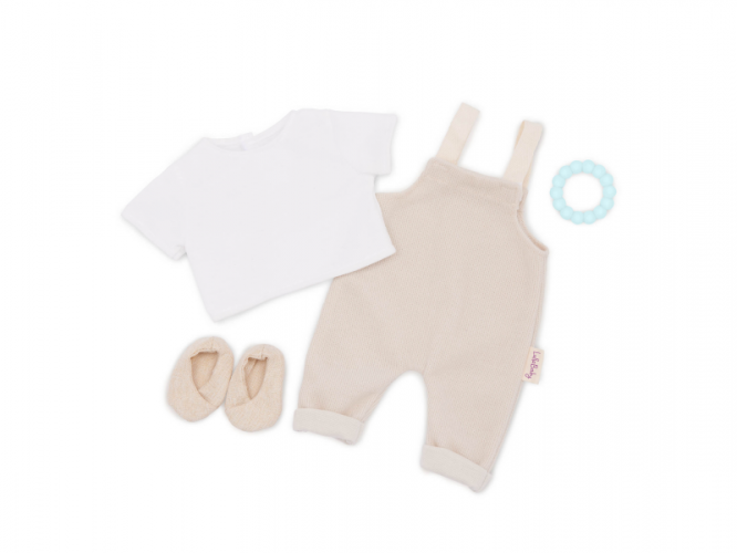 LullaBaby Kalhoty pro panenku s tričkem a doplňky