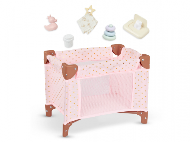 LullaBaby Postýlka pro panenku s doplňky