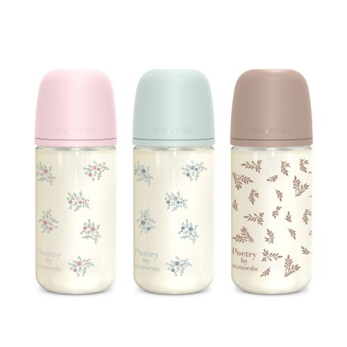 SUAVINEX | Láhev sklo POETRY 240 ml fyziologická SX PRO +3 MF