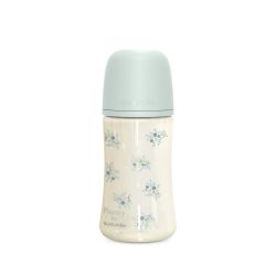 Suavinex Kojenecká láhev POETRY 270ml fyziol. průtok M modrá
