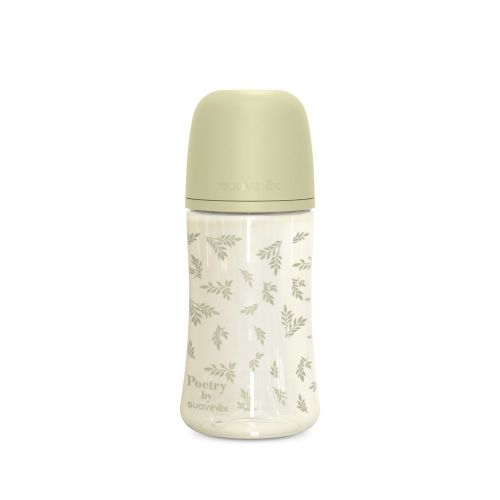 Suavinex Kojenecká láhev POETRY 270ml fyziol. průtok M zelená