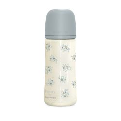 Suavinex Kojenecká láhev POETRY 360ml fyziol. průtok L modrá