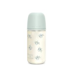 Suavinex Láhev sklo POETRY 240 ml fyziologická SX PRO +3 MF modrá