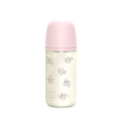 Suavinex Láhev sklo POETRY 240 ml fyziologická SX PRO +3 MF růžová