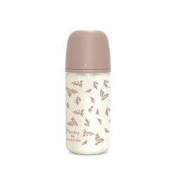 Suavinex Láhev sklo POETRY 240 ml fyziologická SX PRO +3 MF krémová