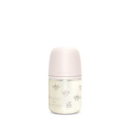Suavinex Láhev sklo POETRY 120 ml fyziologická SX PRO +0 SF růžová