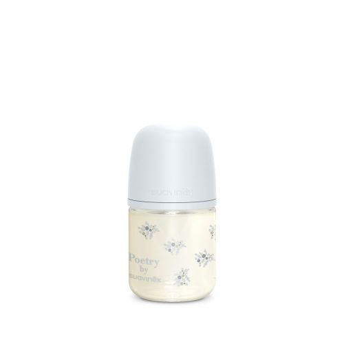 Suavinex Láhev sklo POETRY 120 ml fyziologická SX PRO +0 SF modrá