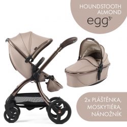 Kočárek BabyStyle Egg3 set 2 v 1 Houndstooth Almond 2025 Special Edition