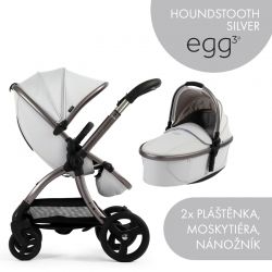 Kočárek BabyStyle Egg3 set 2 v 1 Houndstooth Silver 2025 Special Edition