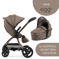 Kočárek BabyStyle Egg3 set 2 v 1 Mink 2025