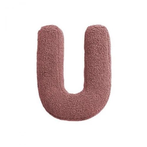 MEALINI Plyšové písmeno Růžové U