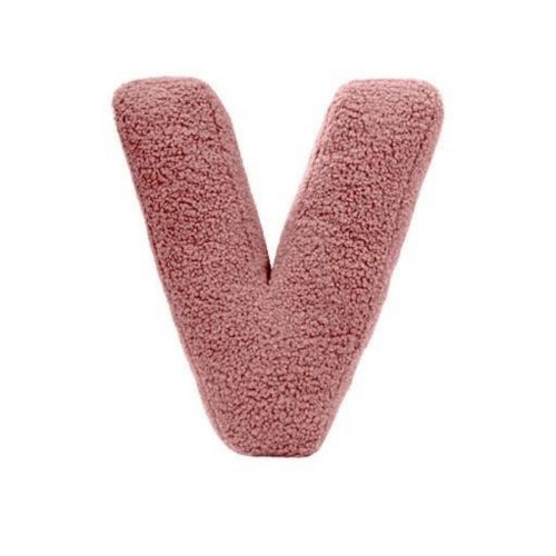 MEALINI Plyšové písmeno Růžové V