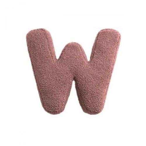 MEALINI Plyšové písmeno Růžové W