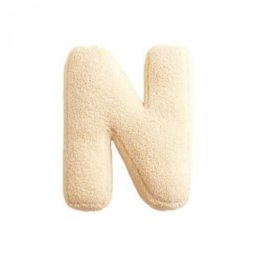 MEALINI Plyšové písmeno Krémové N