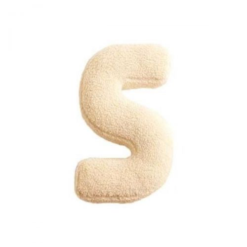 MEALINI Plyšové písmeno Krémové S